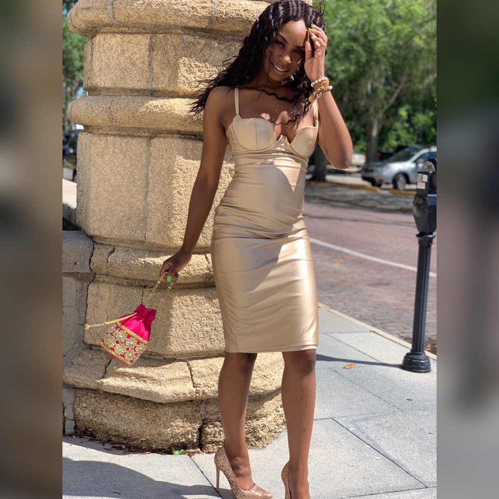 Fitted Champagne Dress
